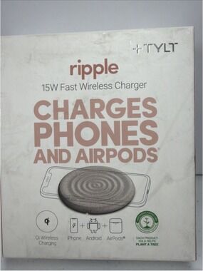 TYLT 15W Fast Wireless Charger Qi Charging for iPhone Android AirPods